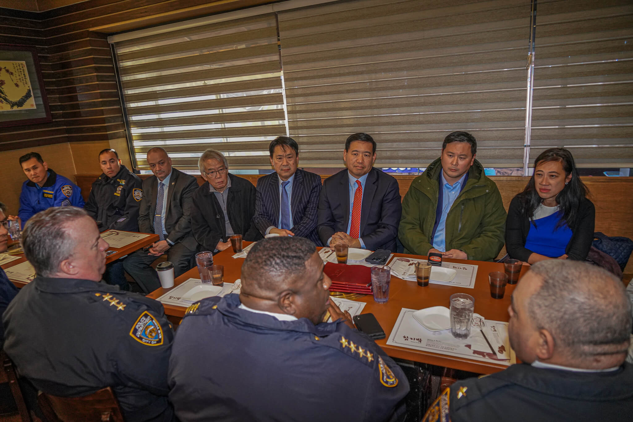 NYPD Chief of Department meets with Flushing business owners following robbery spate 3