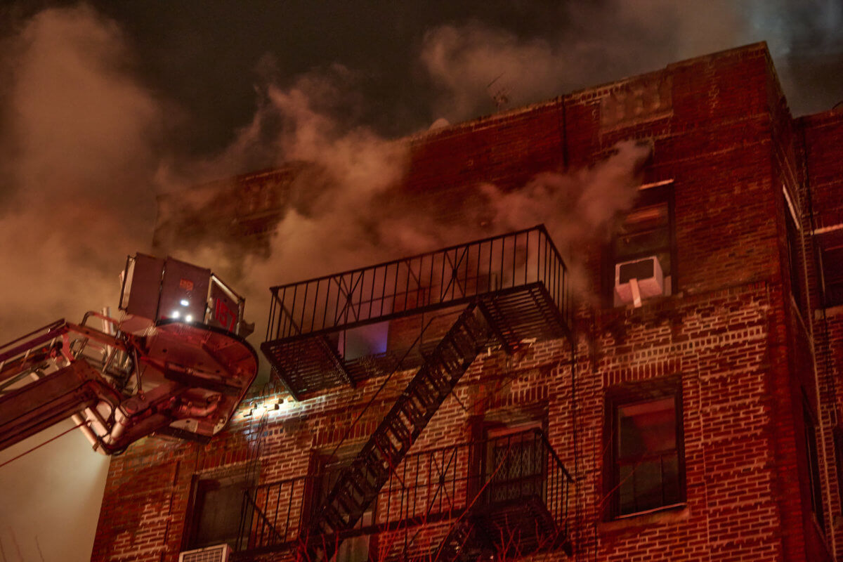 Four-alarm fire in Brooklyn engulfs apartment building