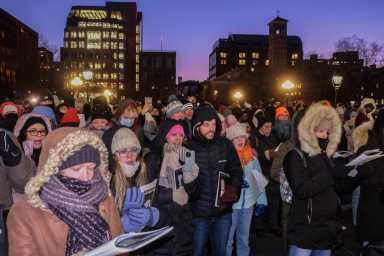 Over 200 assembled to welcome Christmas with song.