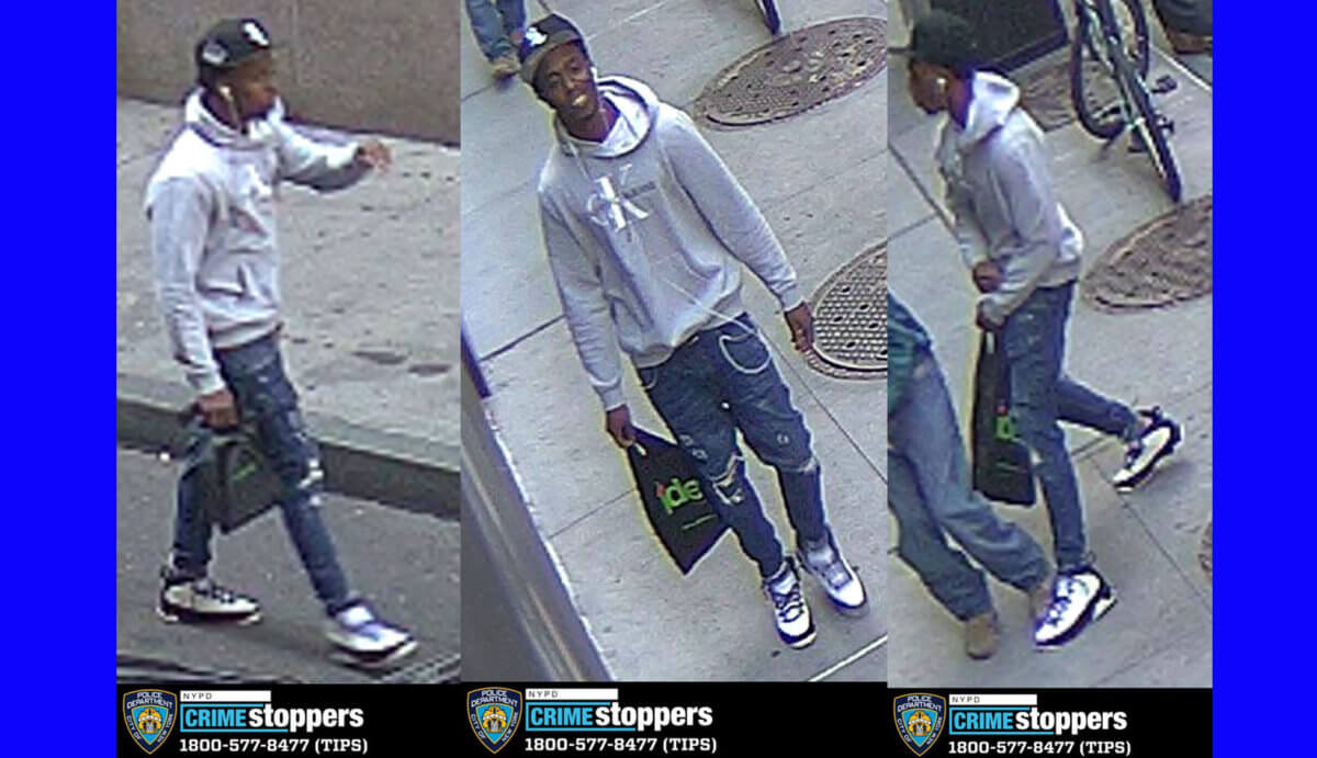This man is wanted for punching a man for no apparent reason in the Financial District.