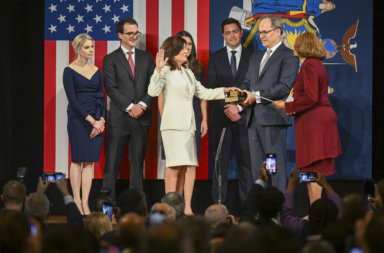 Kathy Hochul sworn in as New York governor, 2023