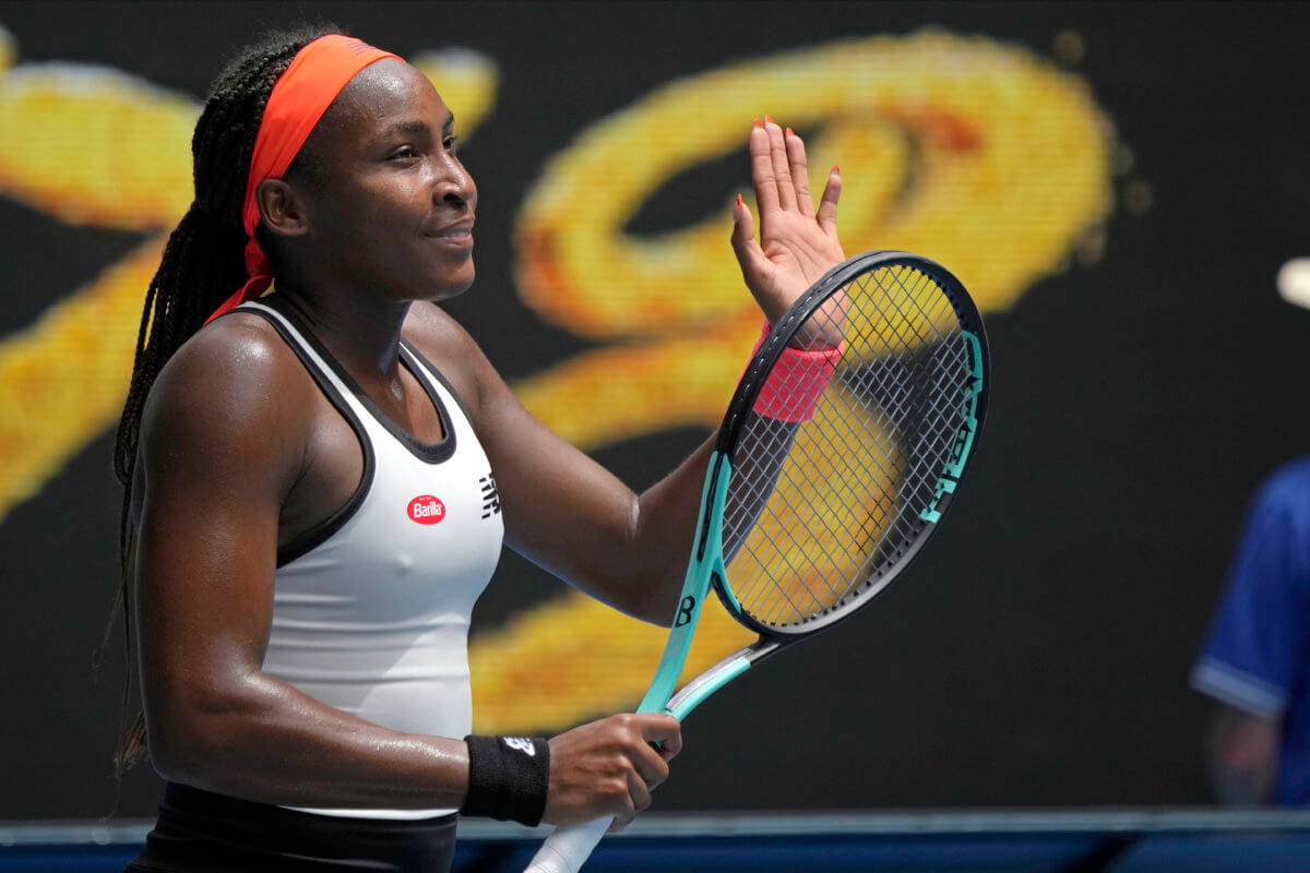 Coco Gauff wins her first round match at the Australian Open