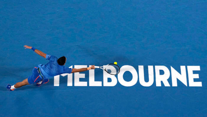 Novka Djokovic at the 2023 Australian Open