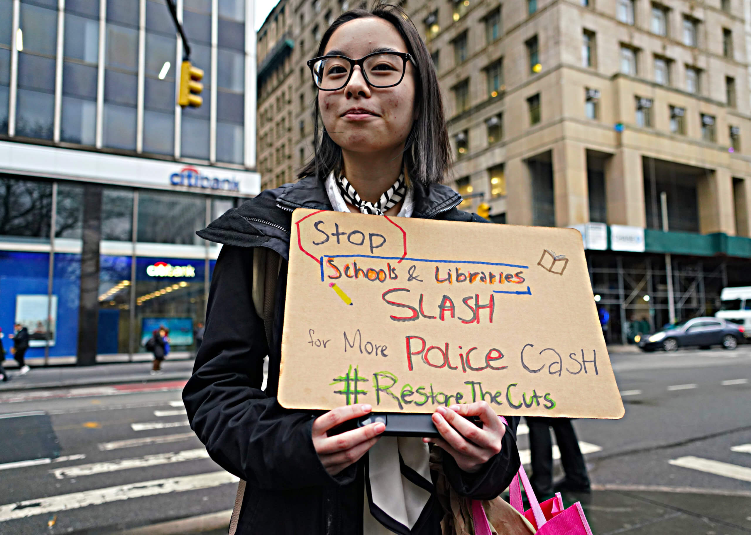 Students walkout in protest of DOE budget cuts in Lower Manhattan 7