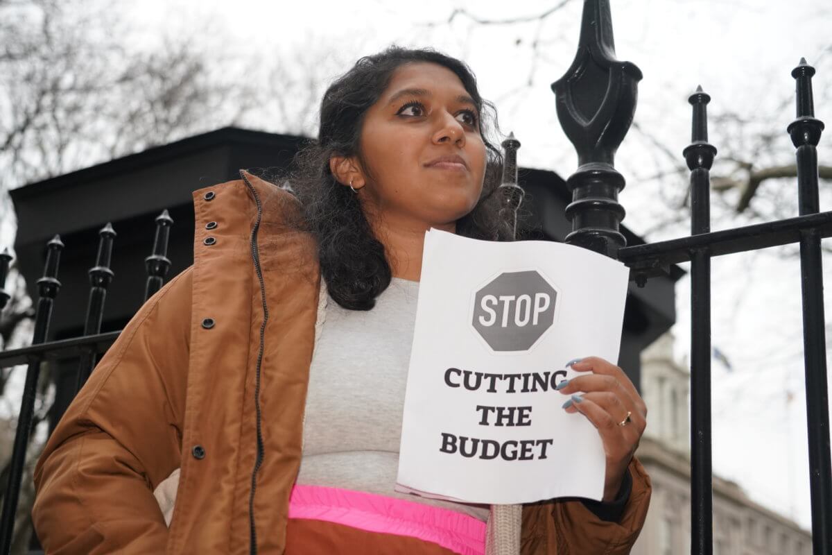 Students walkout in protest of DOE budget cuts in Lower Manhattan