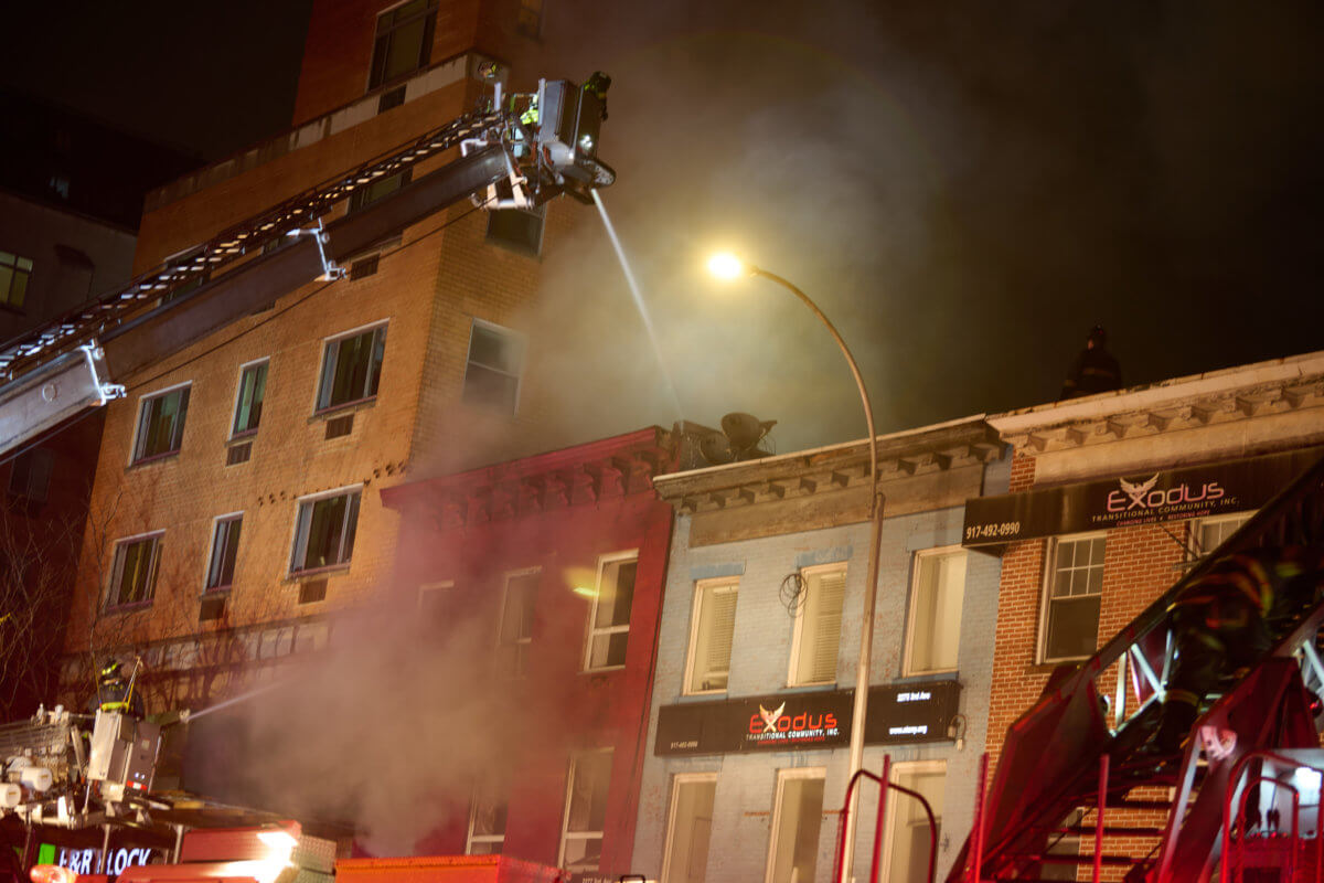 Four alarm fire tears through 3story building in East Harlem amNewYork