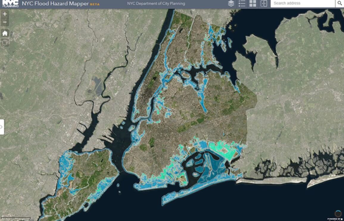 Flood-prone NYC areas