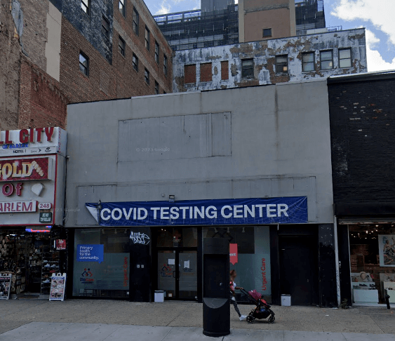 The exterior of the proposed 125th Street dispensary in Harlem.