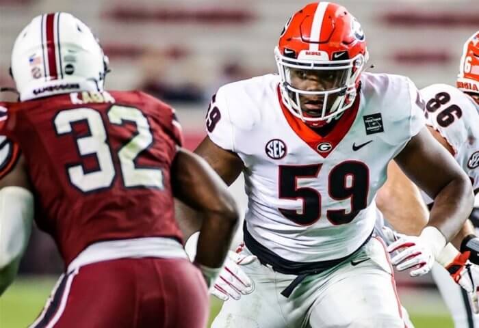 The Jets select Broderick Jones in our NFL Mock Draft