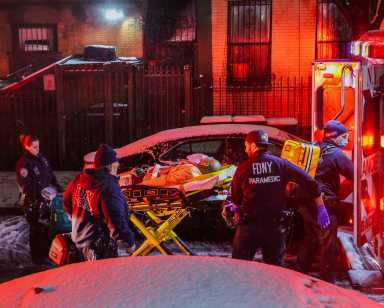 man was shot inside a Harlem apartment