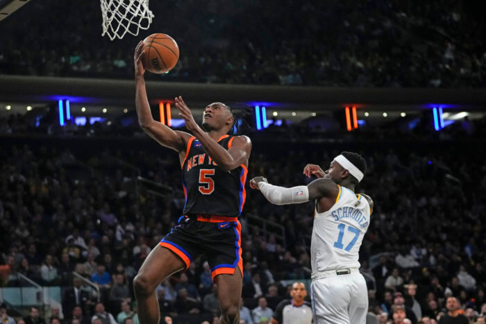 Knicks Immanuel Quickley has been playing over RJ Barrett