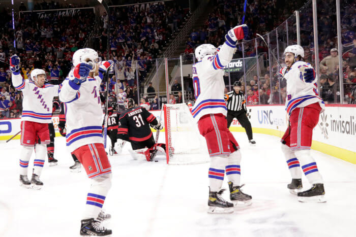 Rangers beat Hurricanes 6-2