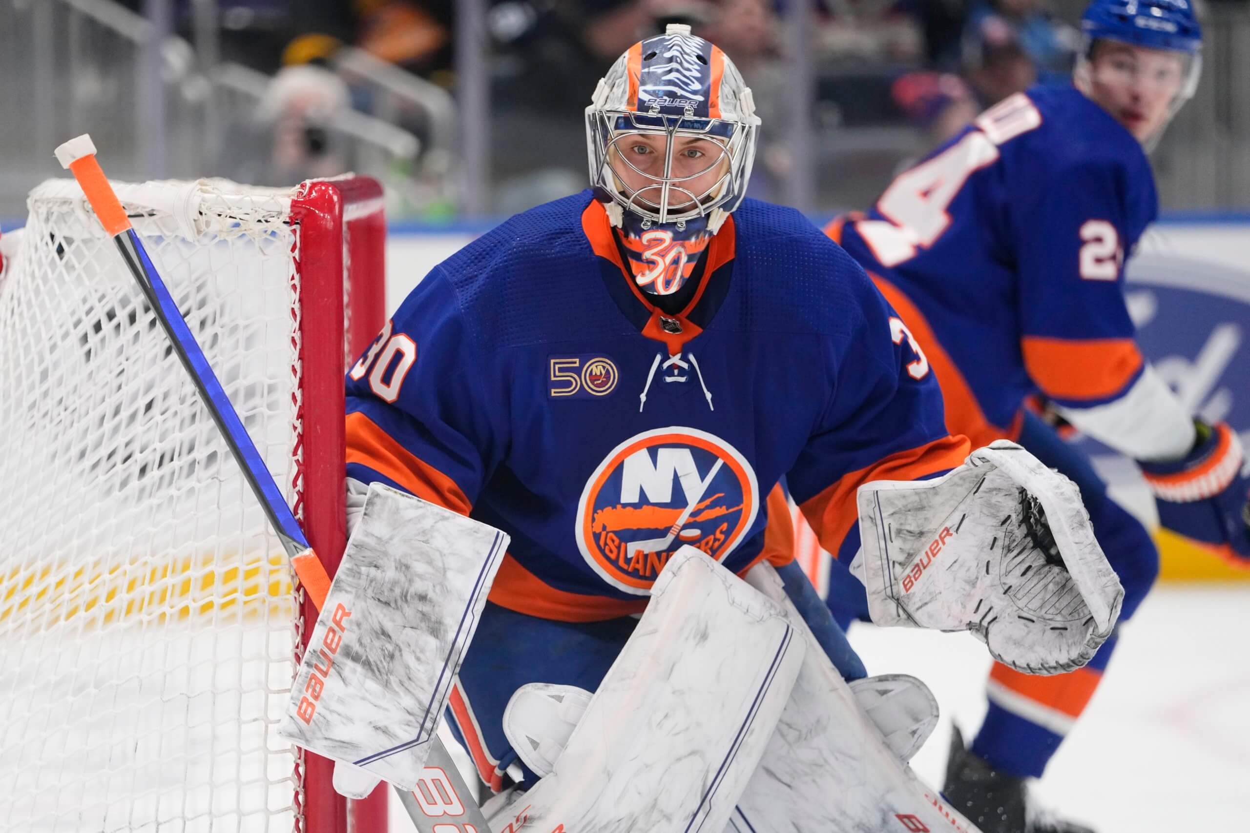 Islanders Ilya Sorokin pulls off save of the year against New York Rangers