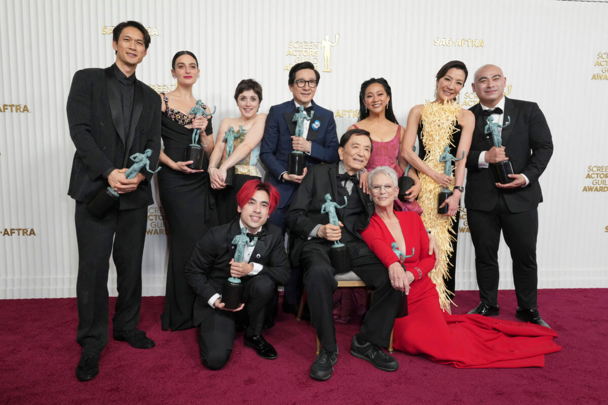 The cast of "Everything Everywhere All at Once" at the SAG Awards