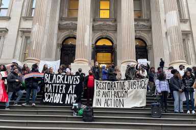 Students at the Black Lives Matter at School rally at the NYC
