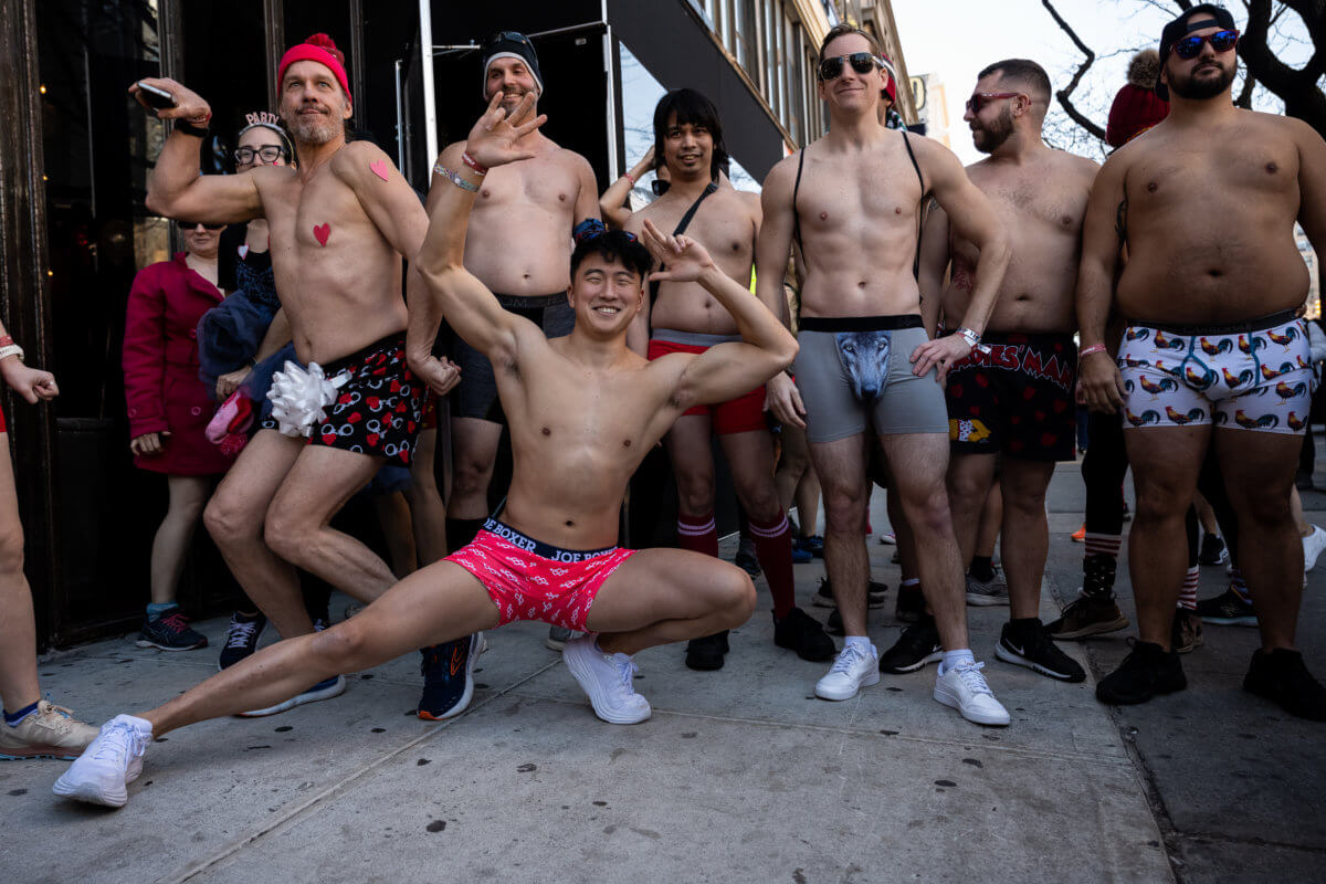 Runners strip down for charity during Cupid's Undie Run 3