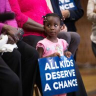 NYC public school student at education budget rally
