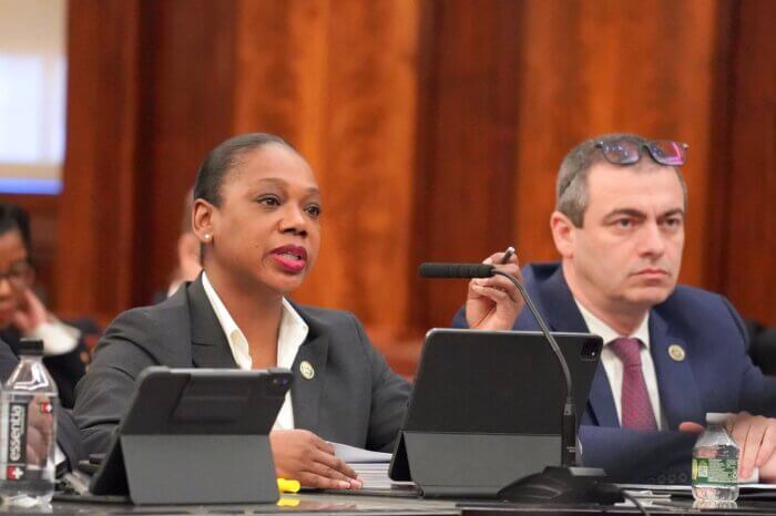 NYPD Commissioner Keechant Sewell testifies at City Council hearing