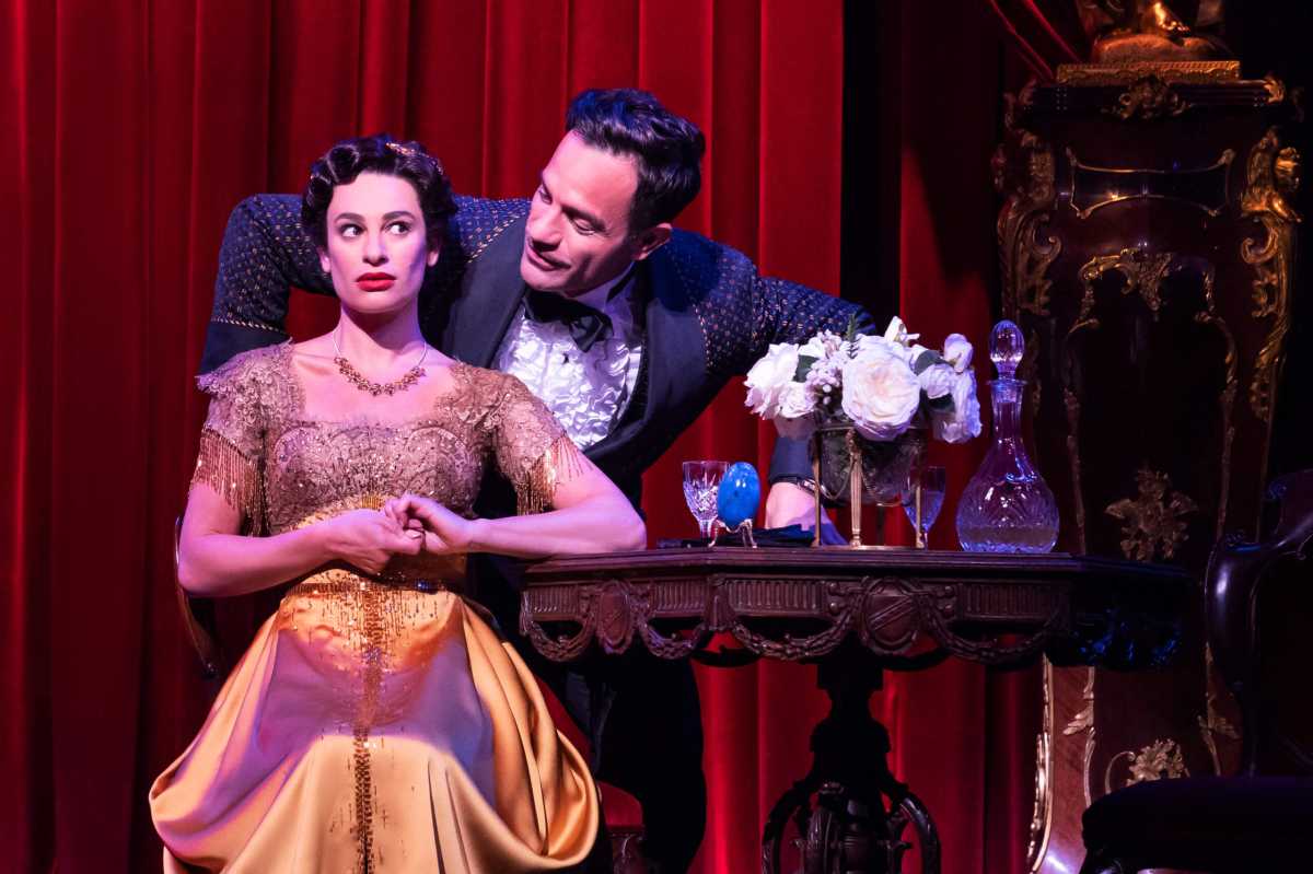 Lea Michele (Fanny Brice) and Ramin Kari mloo (Nick Arnstein) in "Funny Girl."