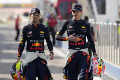 Max Verstappen and Sergio Perez prepare for the Bahrain Grand Prix