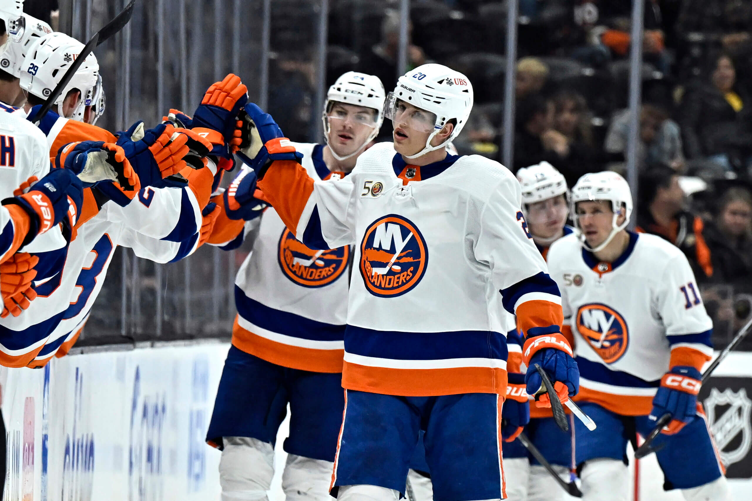 Islanders line projections 2023-24 after Alex DeBrincat trade to Detroit 4 Islanders Hudson Fasching