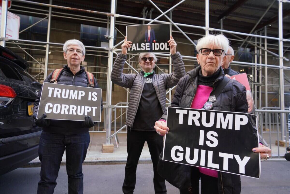 Trump protesters in Manhattan