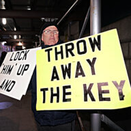 Protesters after reported Trump indictment