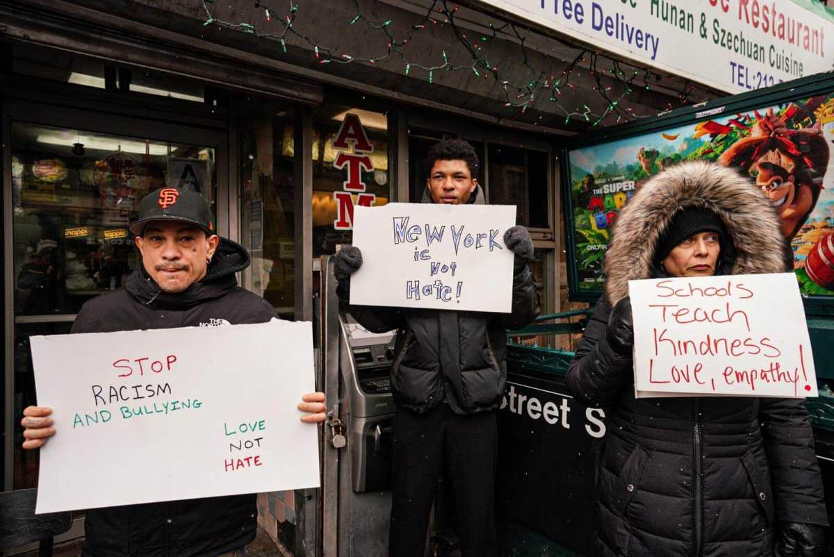 A community holds a rally after a teen was brutally attacked in the subway.