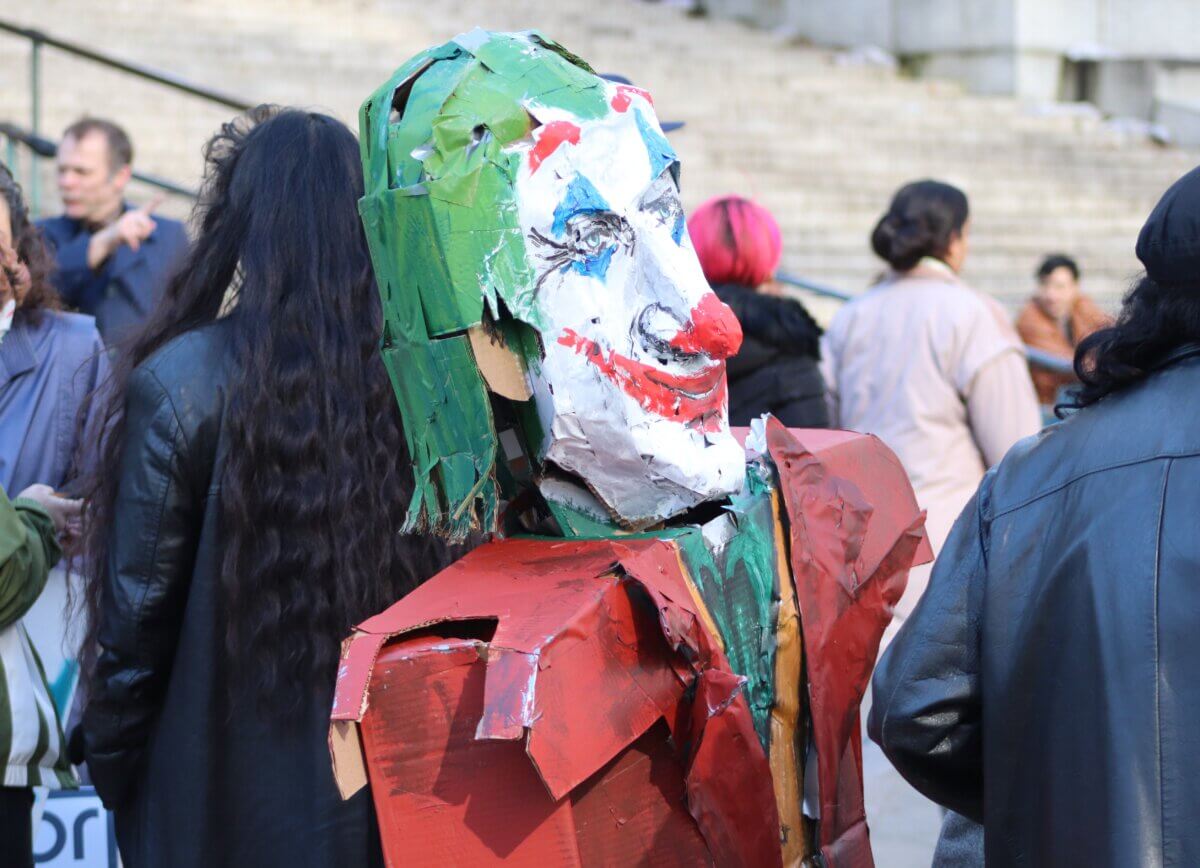 A joker puppet on the set of Joker 2, "Joker: Folie à Deux" (Photo by Michael Dorgan)