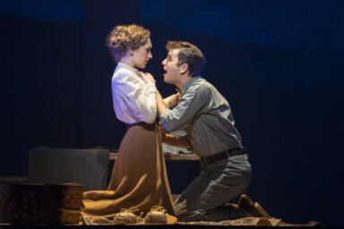 Micaela Diamond and Ben Platt in "Parade."