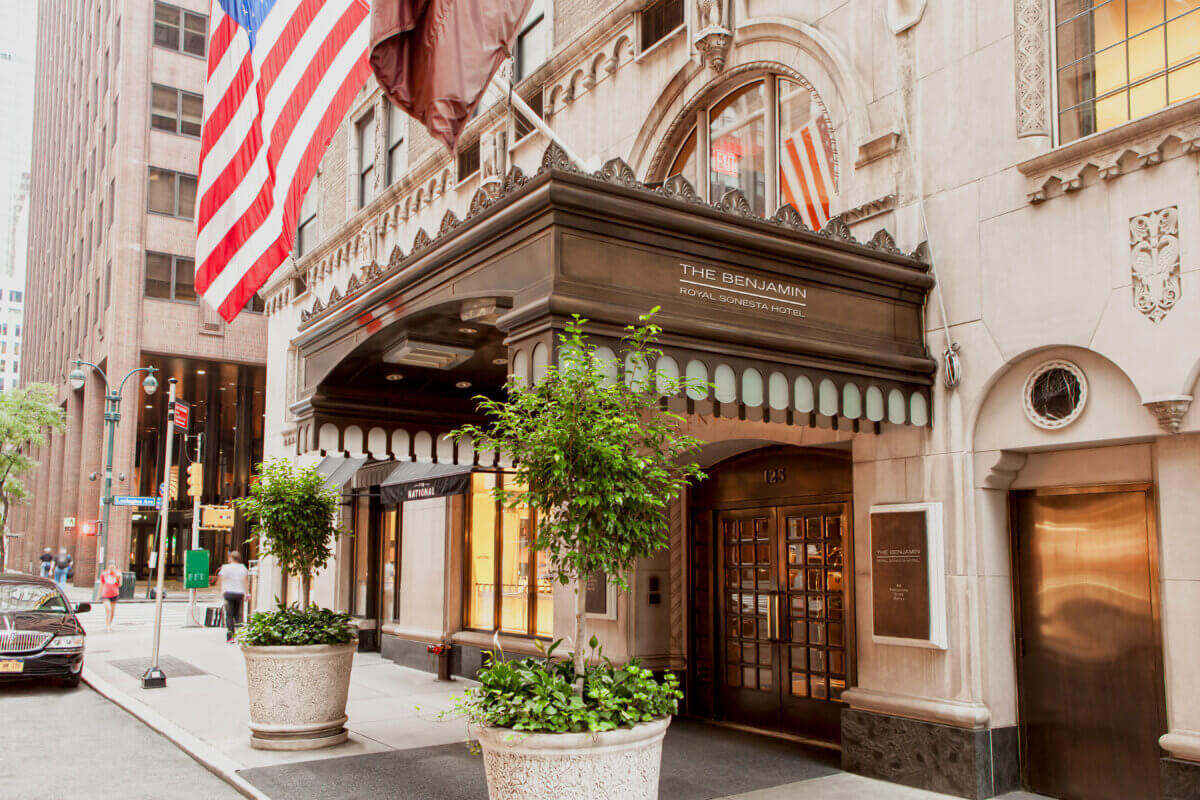 The exterior of the Benjamin Royal Sonesta New York in Midtown.