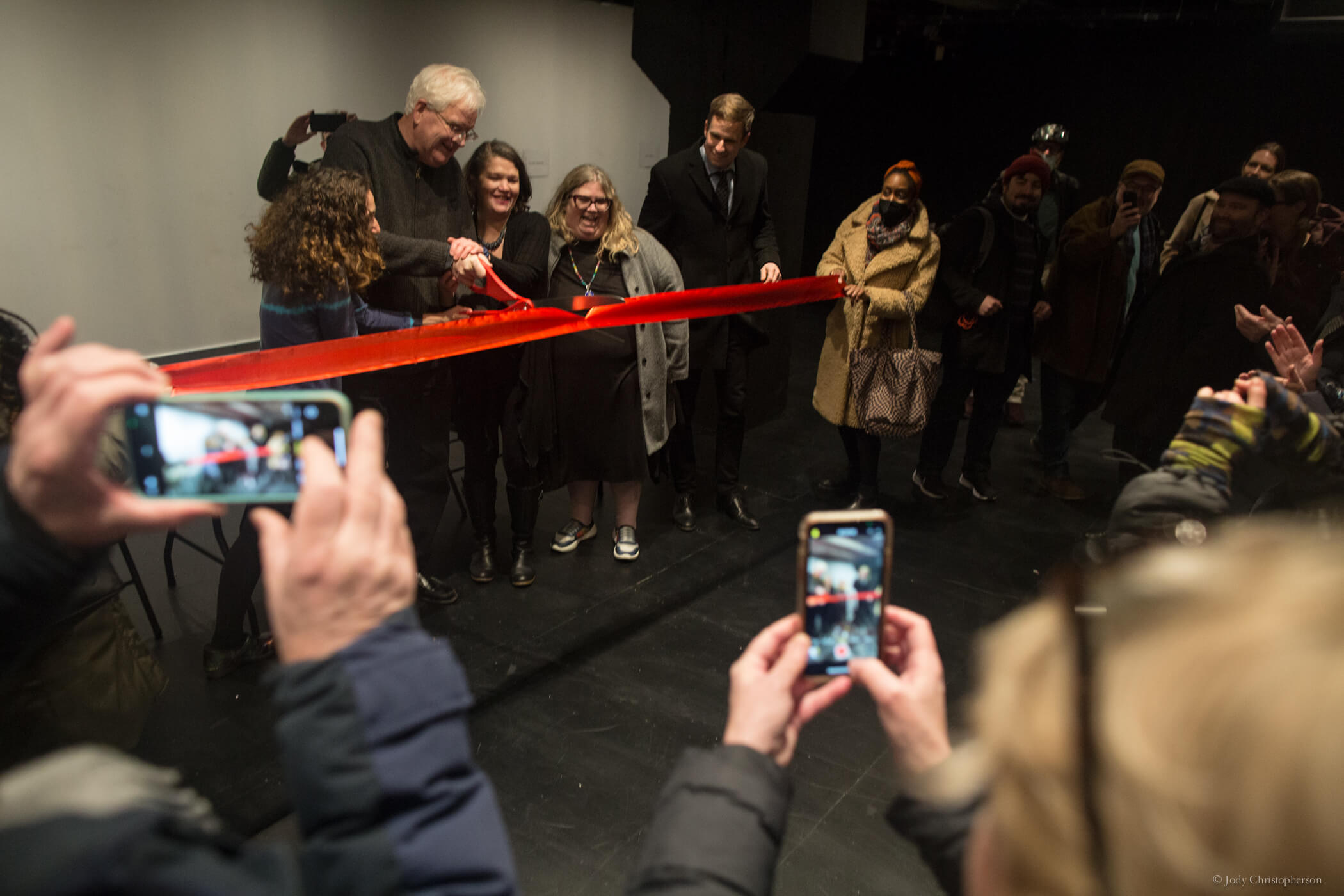 off-broadway rehearsal space ribbon cutting