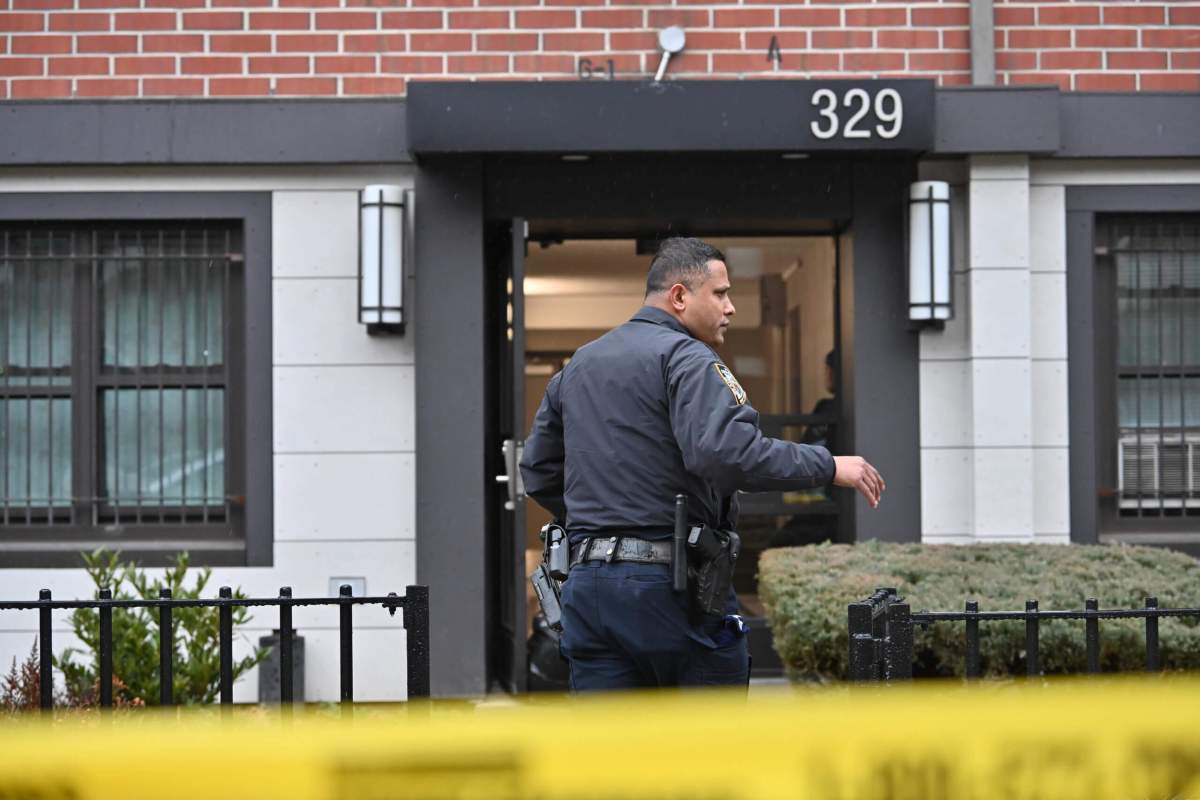 Police at Brooklyn shooting scene