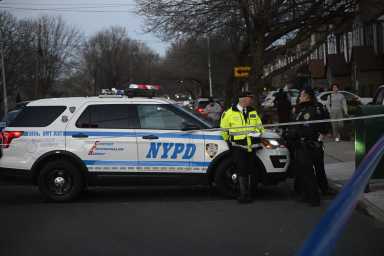 NYPD at Traffic Collison Scene