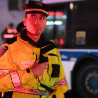 Highway officer at Brooklyn crash scene