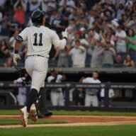 Anthony Volpe hits first major league home run in Yankees' loss to Twins 12 Yankees rookie Anthony Volpe celebrates his first career major league home run on April 14, 2023.