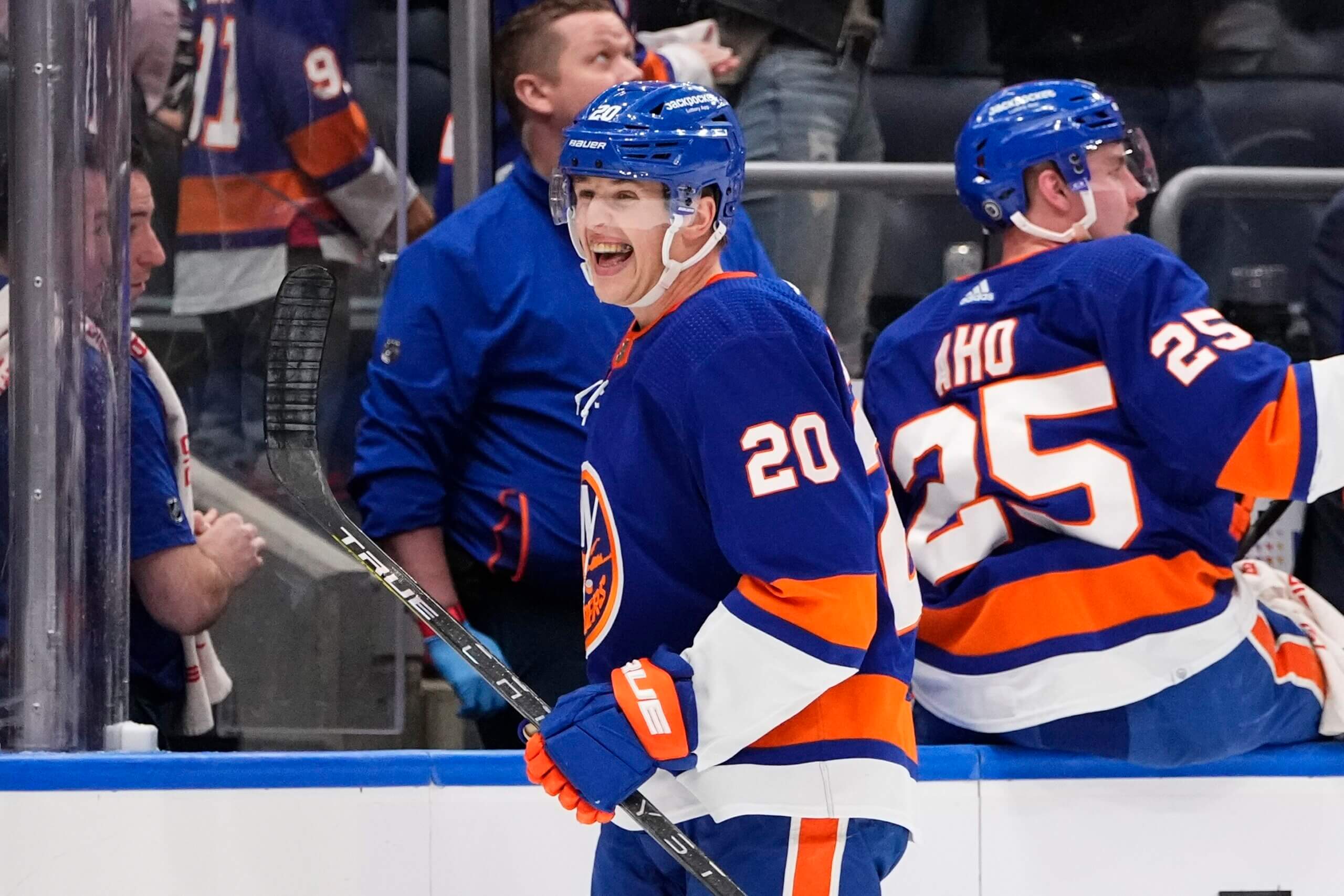 Hudson Fasching experiencing secure place on NHL roster for 1st time with  Islanders