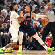 Knicks take Game 1 over Cavaliers 101-97 behind strong efforts from Brunson and Hart 11 Jalen Brunson Knicks