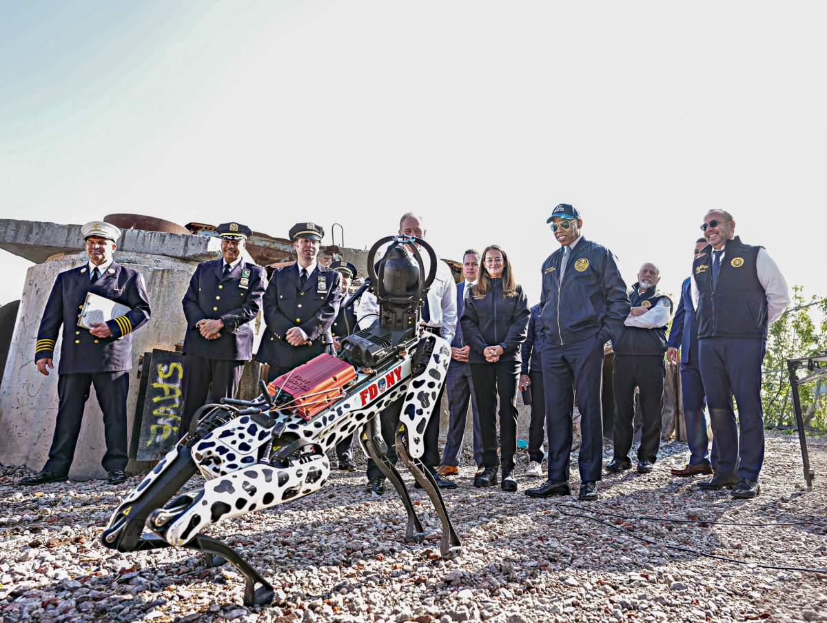 Mayor Eric Adams with Digidog