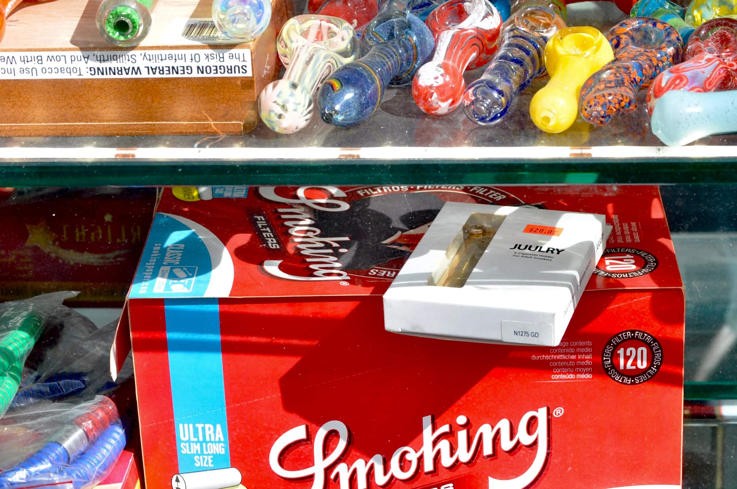 JUUL products at a smoke shop
