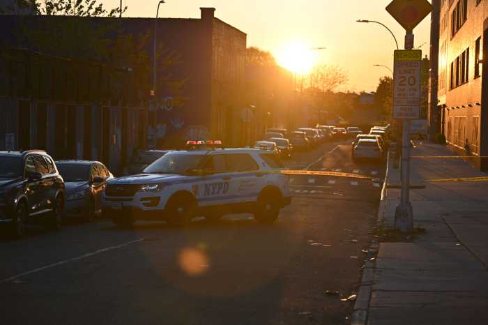 Brooklyn shooting scene at sunrise