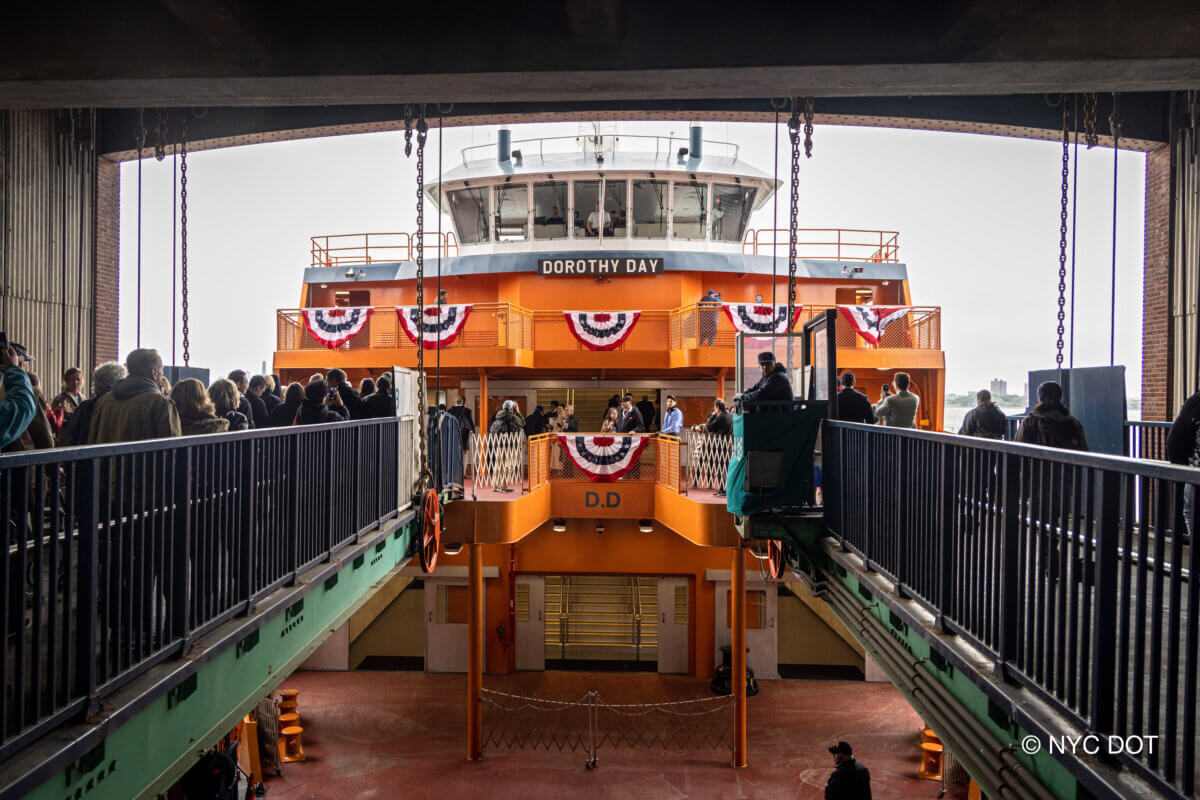 Dorothy Day maiden voyage on Staten Island Ferry