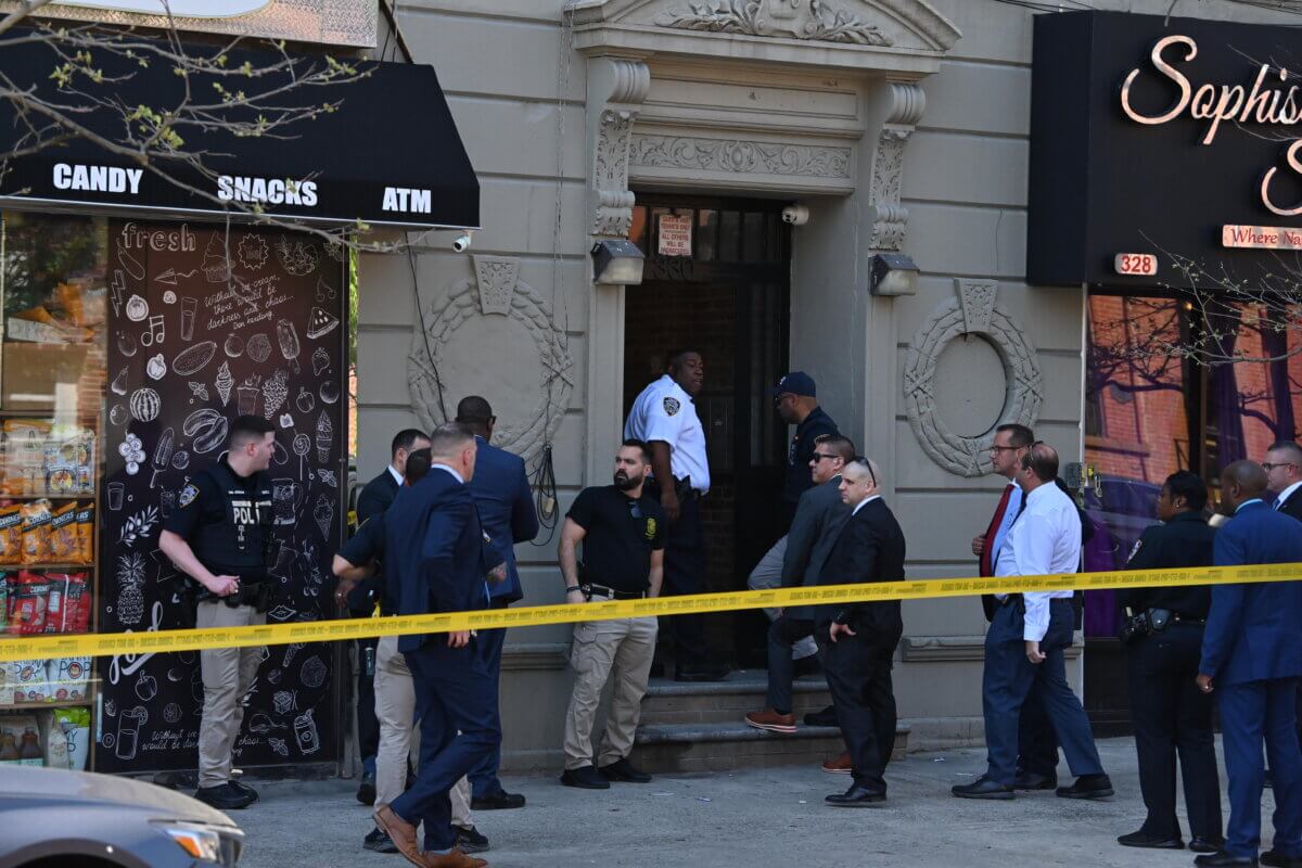 Brooklyn police shooting scene