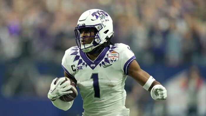 TCU's Quentin Johnston could be a target for the Giants