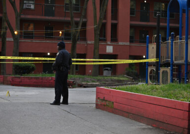 Brooklyn officer guards shooting scene