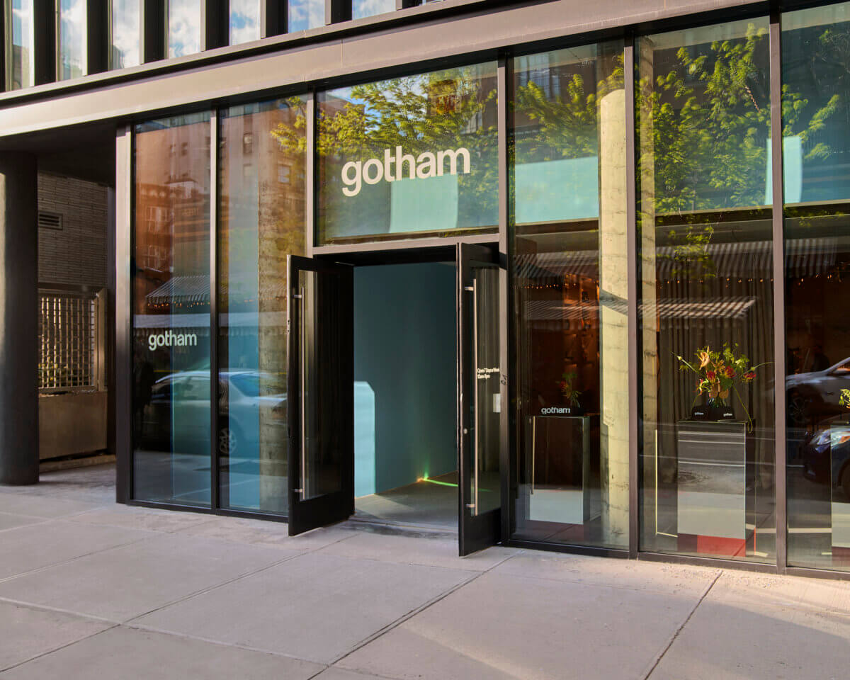The exterior of Gotham, a new cannabis store in the East Village.