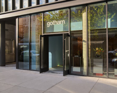 The exterior of Gotham, a new cannabis store in the East Village.