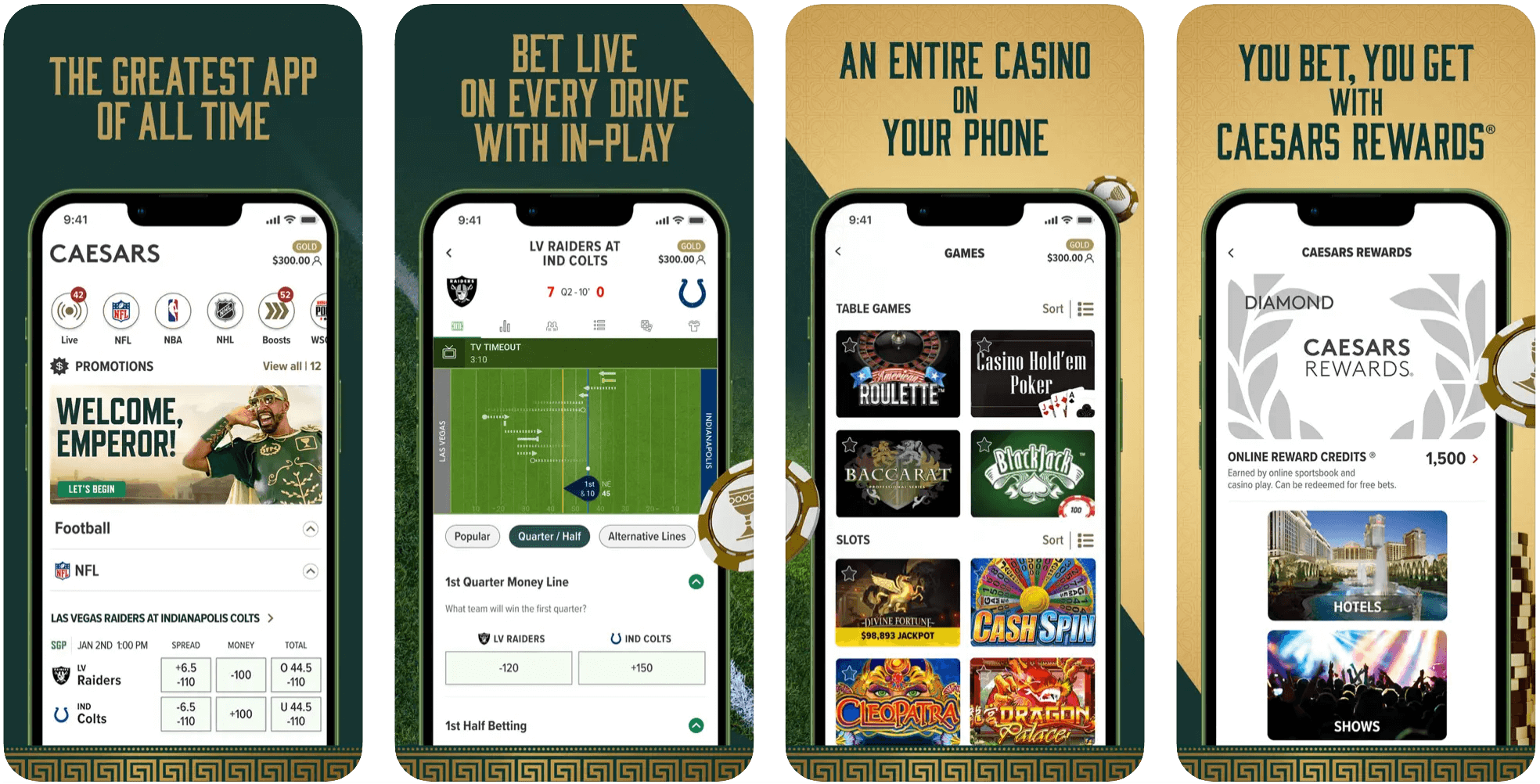 Caesars Online Casino App Store Screenshot