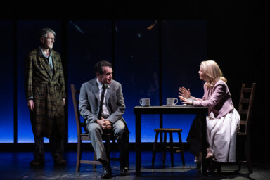 Byron Jennings, Brian d'Arcy James and Kelli O'Hara in the Off-Broadway production of "Days of Wine and Roses."