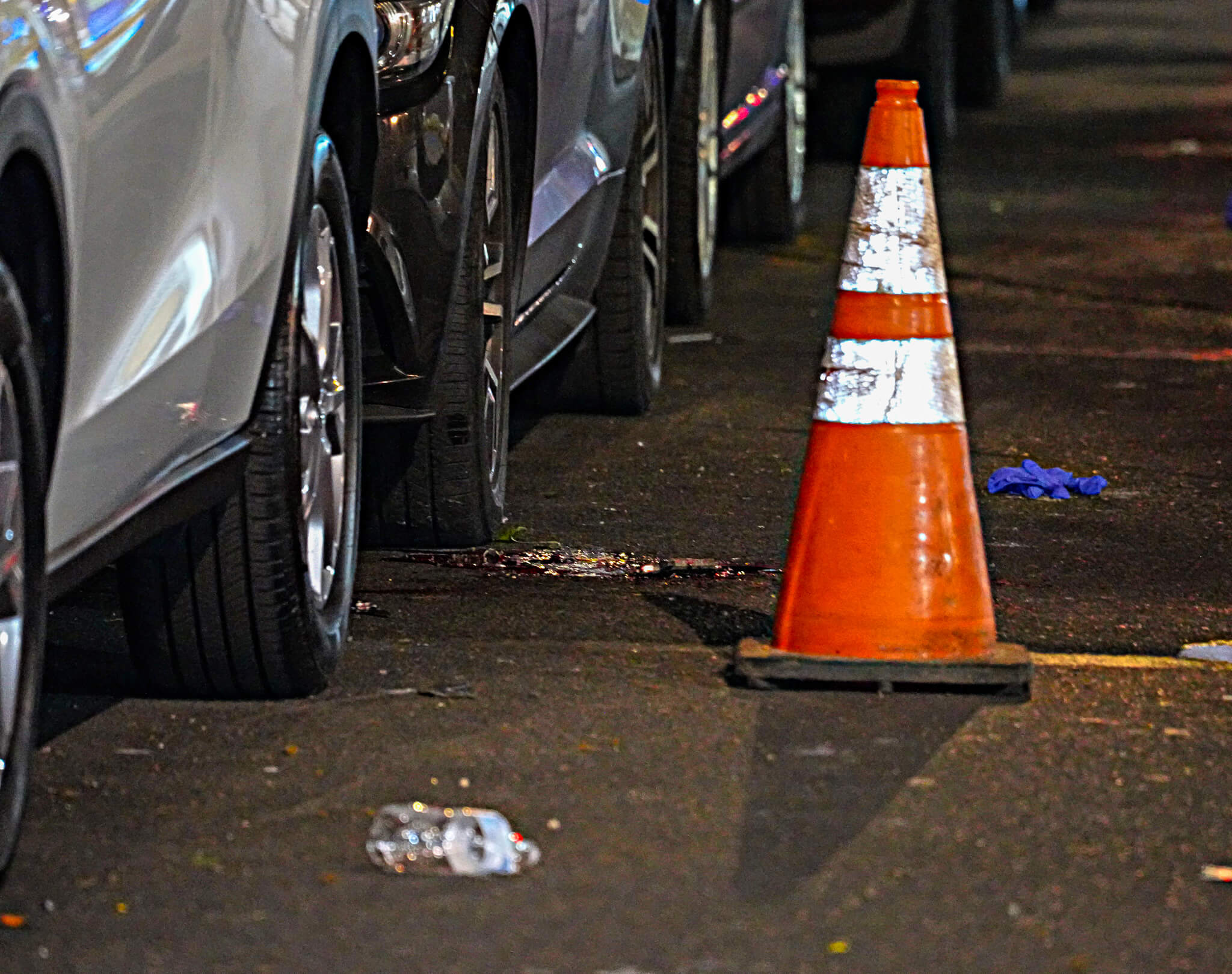 East Village stabbing suspect booked for manslaughter in victim's death 4 Blood at the Scene